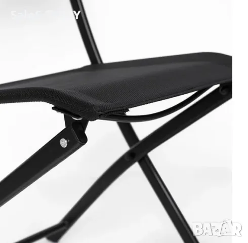 Сгъваем стол, Градински, Черен, 41X52X82СМ , снимка 4 - Столове - 49217318