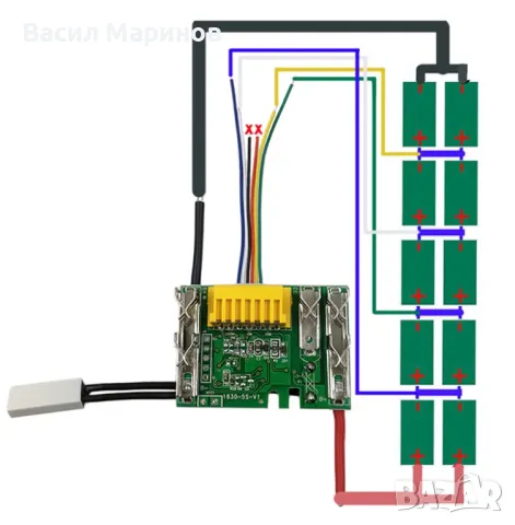 Продавам заместваща защитна платка (BMS) за 18V батерии на Makita BL1830 / BL1840 / BL1850 Макита, снимка 2 - Друга електроника - 39140498