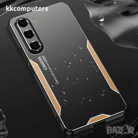 Защитен калъф с Протектор за Samsung Galaxy A17 5G / A17 4G - Алуминиева Сплав, TPU, PC [Златист, Ср, снимка 6 - Калъфи, кейсове - 52198324