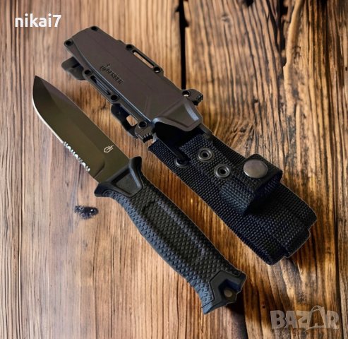 ловен нож тактически за оцеляване военен GERBER комбинирано острие, снимка 6 - Ножове - 41770179