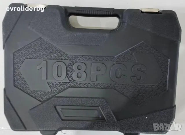 СУПЕР ПРОМОЦИЯ!!! ШОК ЦЕНА!!! НОВ МОДЕЛ DTOOLS 108части 1/2 – 1/4 с Метални закопчалки., снимка 6 - Куфари с инструменти - 23559327
