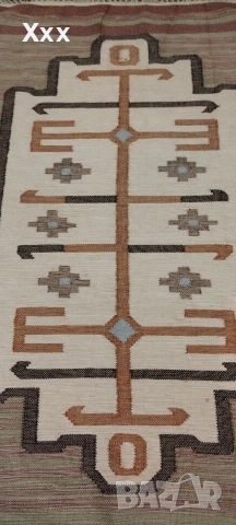 Ръчно тъкан вълнена пътека.Антика за ценители., снимка 3 - Пътеки - 53056248