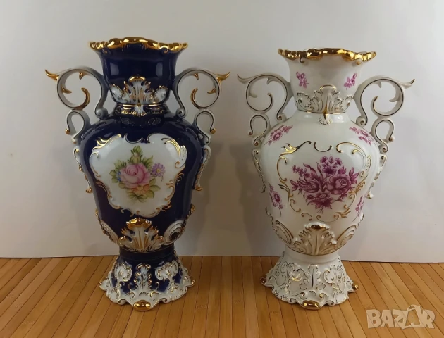 Две порцеланови вази - Hollohaza, Унгария, снимка 1