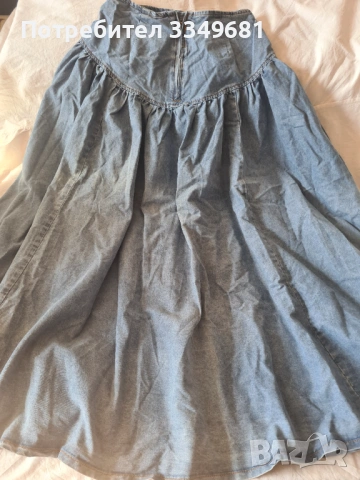 Дълга дънкова пола, снимка 2 - Поли - 53663242
