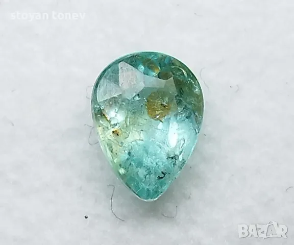 Зелено син Параиба турмалин с форма круша - 0.78кт.! Сертифициран! Нов!, снимка 2 - Бижутерийни комплекти - 49935342