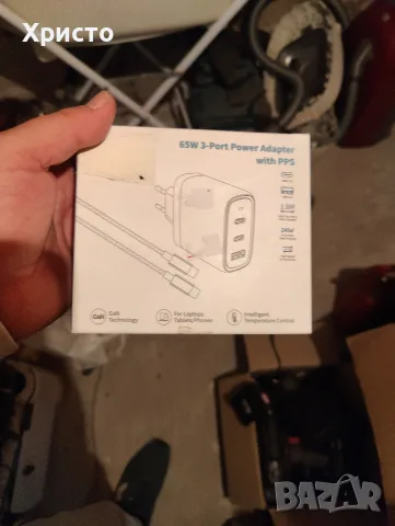 65W USB C бързо зарядно, снимка 2 - Оригинални зарядни - 56323702