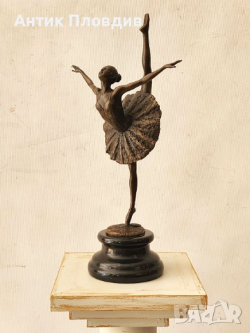 Бронзова статуетка балерина – Milo, France, снимка 3 - Статуетки - 51656611