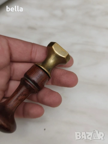 Стар восъчен печат за восък Основа от масивен бронз/месинг , снимка 5 - Антикварни и старинни предмети - 53739170