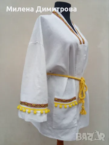 Лятно кимоно с помпон ръчна изработка , снимка 9 - Сака - 48851016