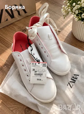 Zara нови бели кецове