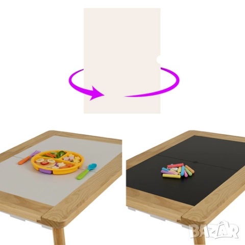 Детска маса със столче / Сензорна маса / Дървена интерактивна маса, снимка 7 - Образователни игри - 51625361