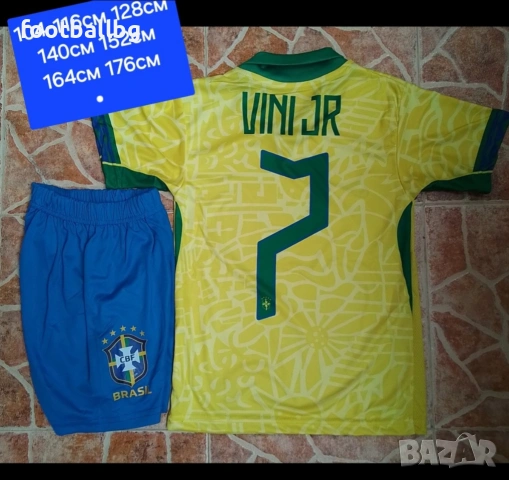 Бразилия 💛⚽️детско юношеска футболни екипи NEYMAR JR 10 VINI.JR 7, снимка 7 - Футбол - 45384322