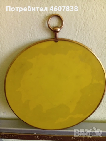 Огледало месинг 30 см, снимка 3 - Декорация за дома - 53615304