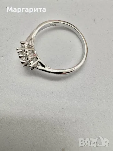 Сребърен пръстен с мойсанит (диамант) 0.5 карата , снимка 7 - Пръстени - 50437254