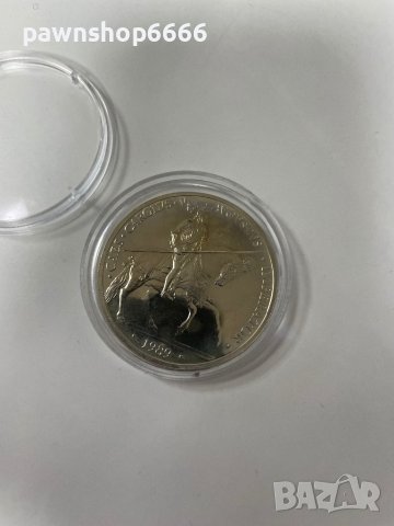 Сребърна монета Испания 5 екюта, 1989 Карл V, снимка 3 - Нумизматика и бонистика - 44444080