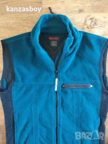 Marmot M Fleece Vest Blue Full Zip Windstopper - страхотен дамски елек С - размер, снимка 2 - Елеци - 42553639