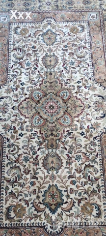 Ръчно тъкана вълнена персийска пътека.Иран(isfahan).Антика за ценители., снимка 3 - Пътеки - 53749168