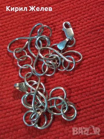 ШАРМАНТНА АЖУРНА СРЕБЪРНА ГРИВНА СРЕБРО 925 РЪЧНА БИЖУТЕРСКА ВИНТИДЖ АРТ ИЗРАБОТКА 46807, снимка 10 - Гривни - 46427570