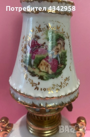 Миниатюрна маслена лампа.1960 те. Германия , снимка 2 - Антикварни и старинни предмети - 52429044