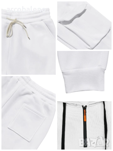 Ежедневен мъжки зимен комплект от две части с подплата от полар, 6цвята , снимка 4 - Спортни дрехи, екипи - 51531450