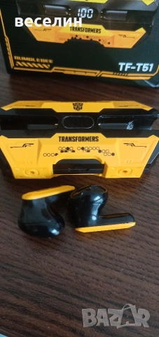 TRANSFORMERS TF-T51 безжични слушалки с шумопотискане, висококапацитетна батерия, снимка 3 - Bluetooth слушалки - 53709450