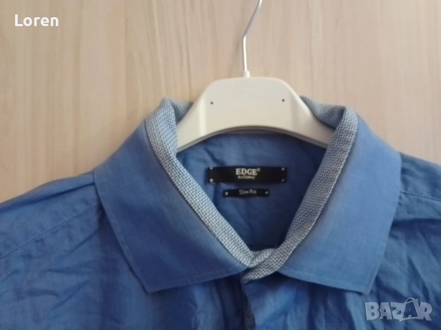 Синя мъжка риза, снимка 8 - Ризи - 49541675