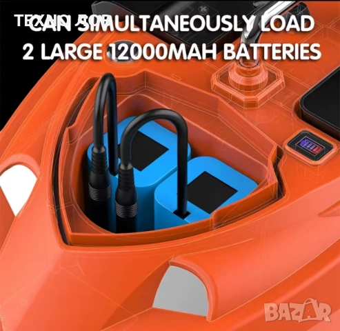 Лодка за захранка Flytec V802 подарък сак за лодка,зарядно 12v допълнителни перки, снимка 2 - Стръв и захранки - 52089403