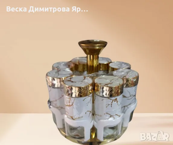 Луксозен органайзер за подправки с 8 контейнера, снимка 3 - Прибори за хранене, готвене и сервиране - 47347241