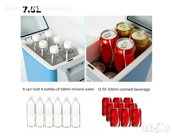 Електрическа хладилна чанта 7.5л 12V, снимка 9 - Аксесоари и консумативи - 53797256