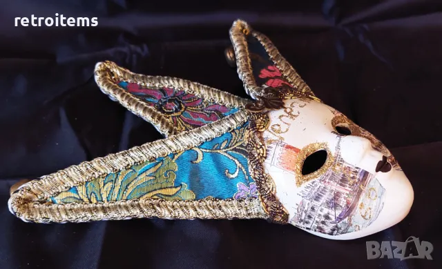 Оригинална ръчно изработена и декорирана порцеланова Венецианска маска, снимка 6 - Декорация за дома - 49621661