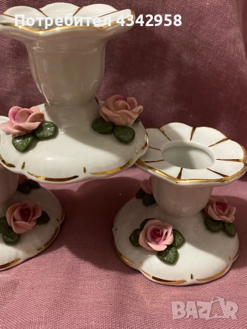 Dresden. Gerhard Knopf Bavaria.Свещници.1950-1960г., снимка 3 - Антикварни и старинни предмети - 52124581