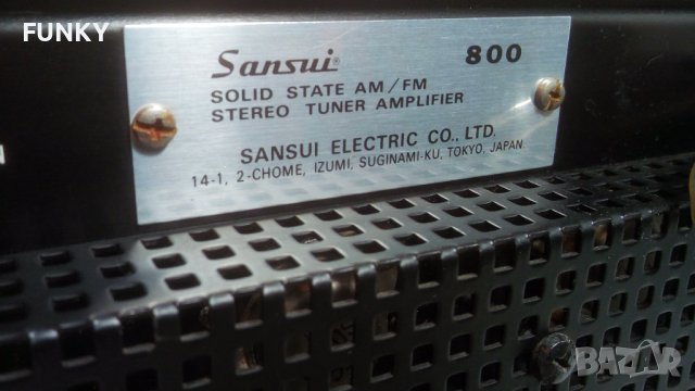 SANSUI 800 Solid State Stereo AM/FM Tuner Amplifier (1968-1971), снимка 13 - Ресийвъри, усилватели, смесителни пултове - 41313713