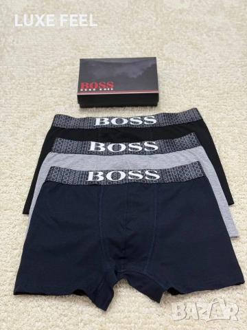 Мъжки Памучни Боксерки - 3бр в Кутия⚜️ Lacoste Boss Hermes , снимка 10 - Бельо - 52819952