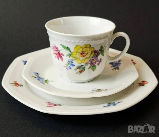 Троен сет чаша за кафе или чай с чинийки - Schirnding Bavaria