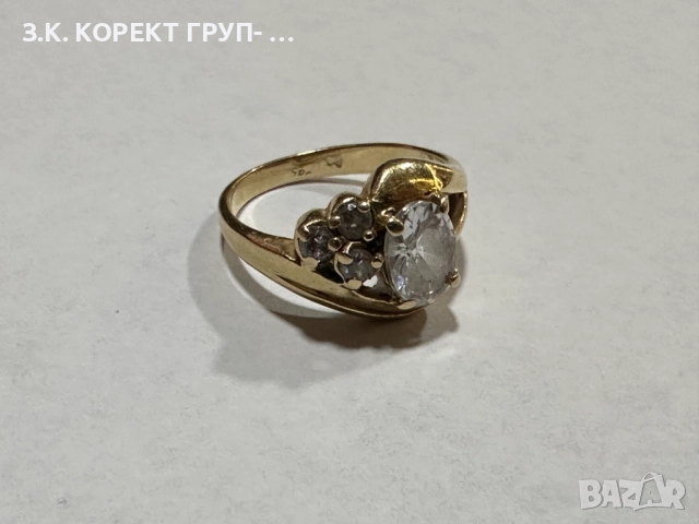 Златен пръстен 14к, 4,37гр, снимка 3 - Пръстени - 51501156