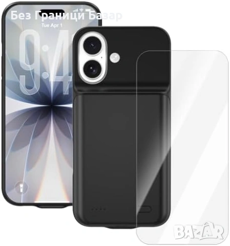 Нов Калъф батерия 8500mAh за iPhone 17 6.3 с LED индикатор кейс Айфон