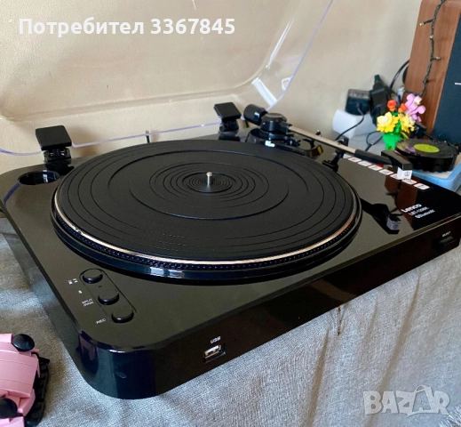 Грамофон Lenco - LBT-120BK, полуавтоматичен, черен, снимка 4 - Грамофони - 52791239