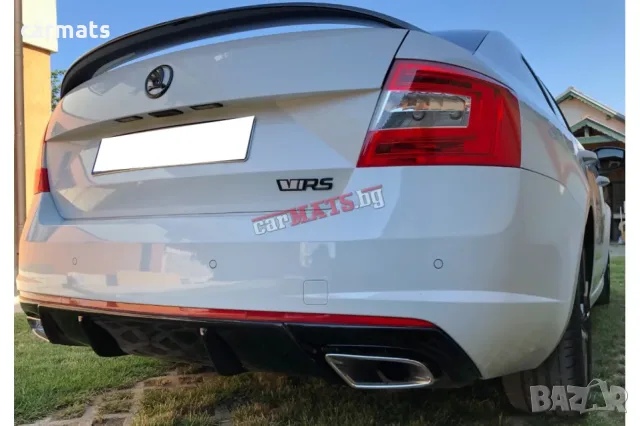 Спойлер за багажник за Skoda Octavia (2015-2017) - RS Style - черен гланц