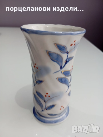 Порцеланова прекрасна стара ваза, снимка 6 - Вази - 52690153