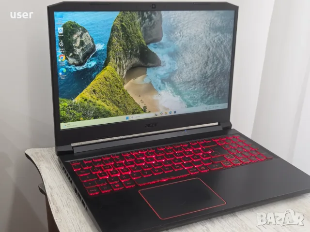 16GB RAM GTX 1650 Ryzen 5 4600H 15.6" FULL HD геймърски лаптоп Acer Nitro 5 AN515-44-R74R
