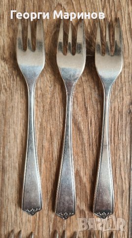 Посребрени десертни вилици, Dieufuls, Дюселдорф, Германия, снимка 6 - Прибори за хранене, готвене и сервиране - 42089345