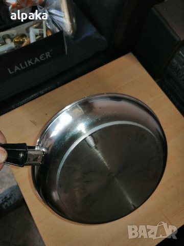 Продавам български масивен тиган, алпака, двойно дъно #482, снимка 2 - Съдове за готвене - 40312416