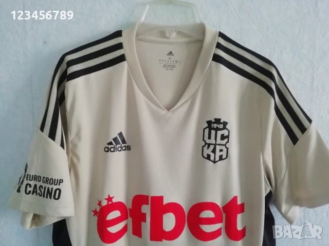 ЦСКА 1948 оригинална тениска фланелка трети екип 2022/2023 златиста Adidas CSKA 1948 , снимка 4 - Тениски - 52204773
