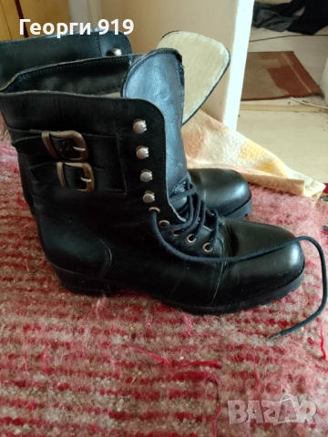 Дамски кожени боти, снимка 2 - Дамски боти - 52735633