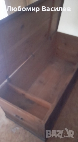 голям старинен дървен сандък 130/54/50см, снимка 2 - Други стоки за дома - 47266811