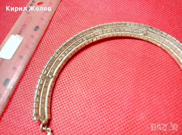 ПОСРЕБРЕНА КРИСТАЛНА РЕТРО АРТ ОГЪРЛИЦА КОЛИЕ 47206, снимка 9 - Колиета, медальони, синджири - 47296068
