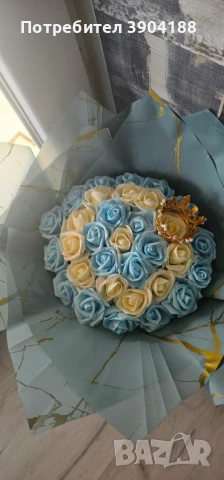 Букет, снимка 2 - Изкуствени цветя - 51305585