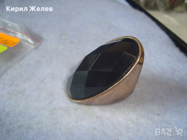 ПОЗЛАТЕН МЕДЕН АРТ ФАСЕТИРАН ПРЪСТЕН АРТ НУВО СТИЛ 56161, снимка 9 - Пръстени - 36393206