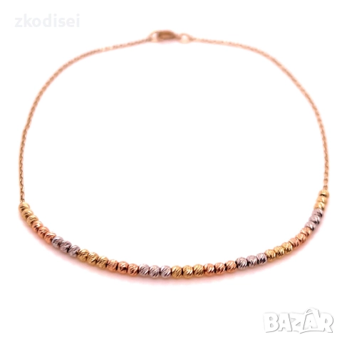 Златна дамска гривна 2,60гр. 27,0см. 14кр. проба:585 модел:34639-5, снимка 2 - Гривни - 52414590