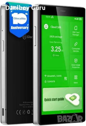 GlocalMe G4Pro 4G рутер, бисквитка LTE мобилна точка за достъп, глобална високоскоростна WiFi